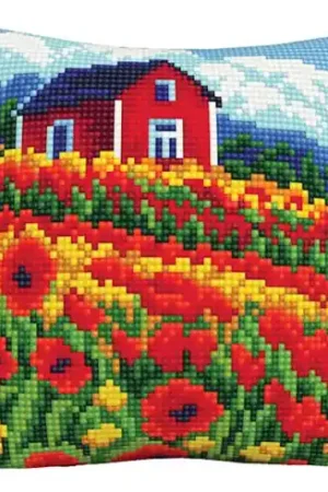 Non Perdere Kit cuscino fori grossi - Campo di papaveri - Collection d'Art