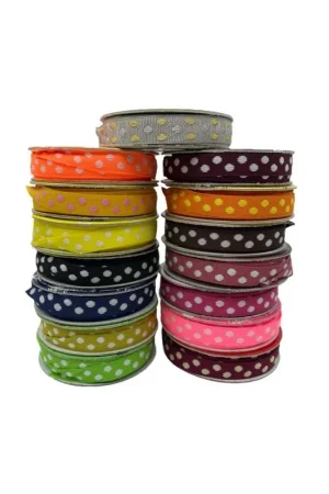 Prezzo Scontato 2 Mt Passamaneria Nastro Fettuccia Ricamo Pois Copripunto Alto 1 Cm