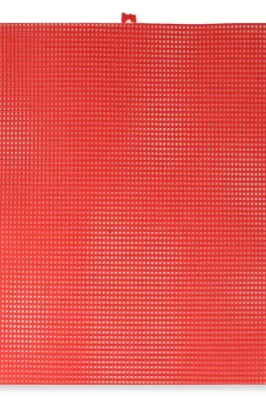 Feuille Toile Canevas Plastique à Broder et découper 26.7x34.3 cm n°7 Rouge Esclusivo