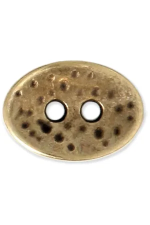 Compra Online Bouton ovale martelé 14x10 mm bronze x1