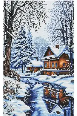 Prezzo Conveniente kit ricamo a punto croce - Verde foresta - Nova Sloboda