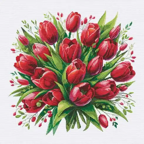 Bestseller kit ricamo a punto croce - Mazzo amore - Nova Sloboda