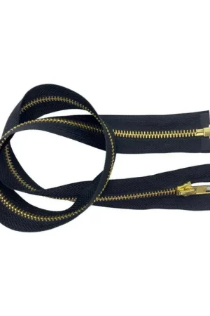 Novità Cerniera Zip Lampo Chiusura Metallo Ottone Catena Oro Apribile Sganciabile Cm 80