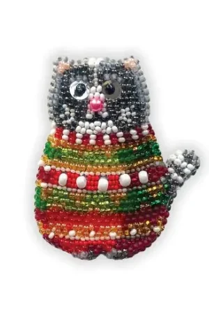 Professionale Kit di ricamo con perline - Gatto - Abris Art