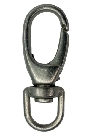 Compra Adesso Gancio Metallo Borsa Moschettone Argento Sabbiato 6x2 Cm