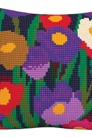 Occasione Kit cuscino fori grossi - Motivo floreale colorato 2 - Collection d'Art