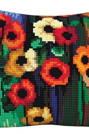 Pagamento Sicuro Kit cuscino fori grossi - Motivo floreale colorato 2 - Collection d'Art