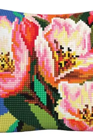 A Buon Prezzo Kit cuscino fori grossi - Fiori colorati 1 - Collection d'Art