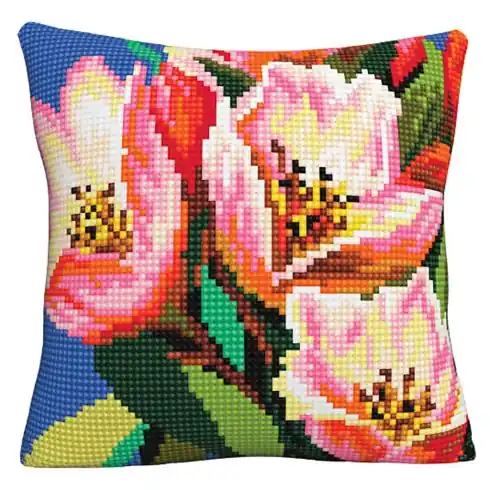 A Buon Prezzo Kit cuscino fori grossi - Fiori colorati 1 - Collection d'Art