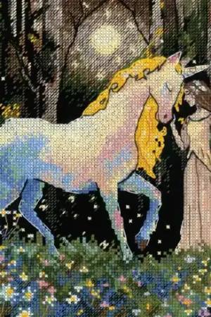 Reso Gratuito kit ricamo a punto croce - Il racconto dell'unicorno - Riolis