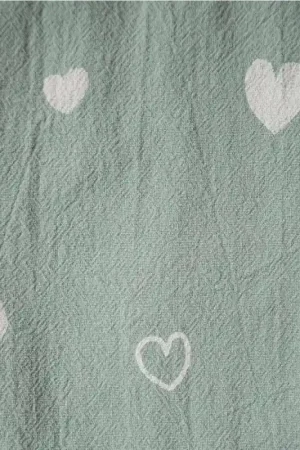 Tessuto Rustic Cotton Katia - Hearts Aqua Solo Oggi