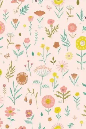 Più Venduto Tessuto Popeline Katia - Botanist Flowers