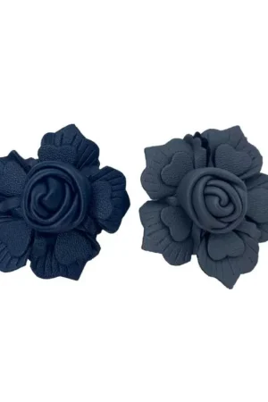 Di Tendenza Applicazione Cucibile Similpelle Fiore Intaglio Cuore Cm 4