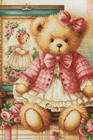 kit ricamo a punto croce - Simpatico orsacchiotto - Nova Sloboda Bestseller