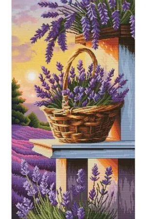 Offerta Lampo kit ricamo a punto croce - Sogno di lavanda - Nova Sloboda