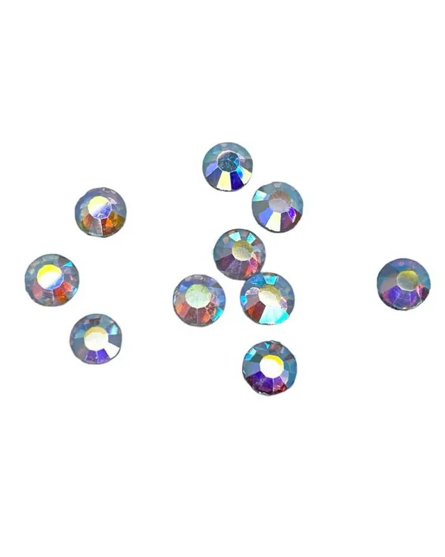 10 Pz Applicazione Punto Luce SS16 Strass Hotfix Termoadesivi Mm 3 Solo Oggi