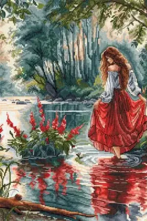 kit ricamo a punto croce - Il segreto della foresta - Ava Subito Disponibile