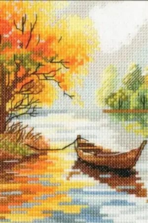 Consegna Rapida kit ricamo a punto croce - Lago della foresta - Toison d'or
