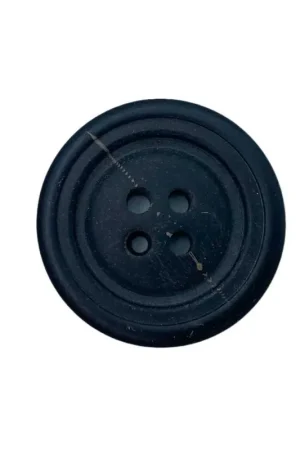 Bottone Marrone Scuro Matto Resina Striscia Centrale 4 Buchi Tondo Piatto Mm 25 Promozione