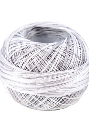 Fil de coton Lizbeth taille 20 Argenté n°190 degradé x192m A Buon Prezzo