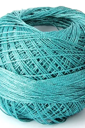 Fil en polyester Liz Metallic taille 20 Turquoise Green n°321 x146m Consegna Rapida