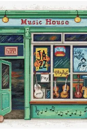 Di Tendenza kit ricamo a punto croce - Negozio di musica - Luca-S