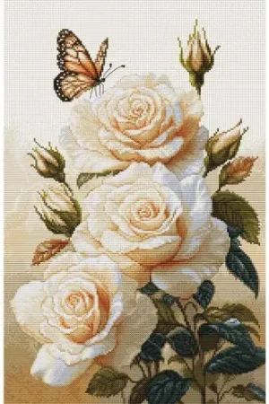 kit ricamo a punto croce - Il profumo delle rose, - Luca-S Spedizione Gratuita