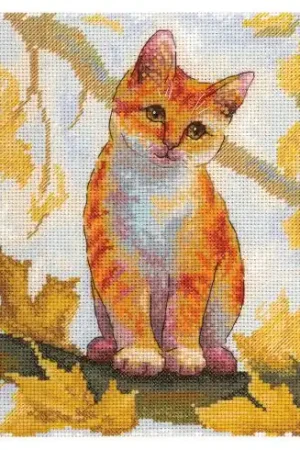 kit ricamo a punto croce - Gatto rosso - MP Studia Must-Have