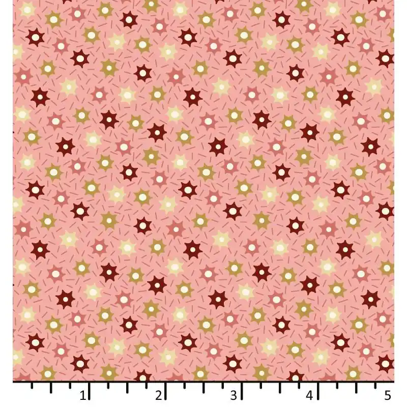 Spedizione Gratuita Tessuto Rosa Salmone con stelle - EQP Forever, Sprinkles Rose