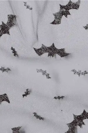 Tessuto Tulle Silver Katia - Black Bats Affare