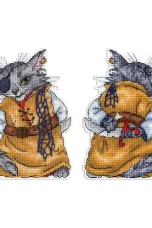 Subito Disponibile Kit di ornamenti da ricamare - Basilio il gatto - MP Studia