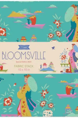 Miglior Prezzo Tilda Bloomsville Fabric Stack - Bundle 40 Quadrati 2 per tutta la collezione 10 x 10 pollici