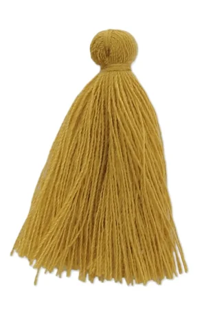 Bestseller Pompon imitation coton 27-30 mm Moutarde x1