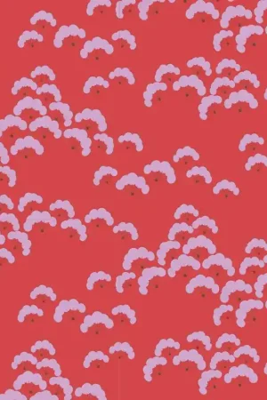 Offerta Tilda Bloomsville Cottonbloom Paprika - Tessuto Rosso Paprica con fiori di cotone