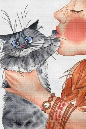 kit ricamo a punto croce - Non mi toccare! - Andriana Consegna Rapida