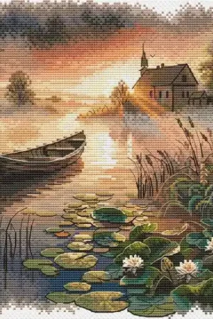 kit ricamo a punto croce - Prime luci - Andriana Prezzo Basso