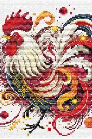 kit ricamo a punto croce - Gallo - Andriana Compra Adesso