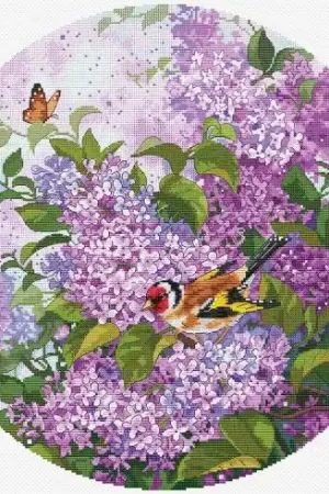 Spedito Oggi kit ricamo a punto croce - Lillà del giardino - Andriana