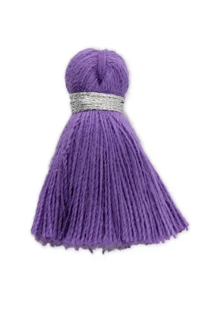 Offerta Speciale Pompon imitation coton 35 mm Purple / argenté x1