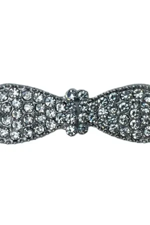 Soddisfatti O Rimborsati Gancio Alamaro Gioiello Metallo Strass Argento 3,3x1,2 Cm