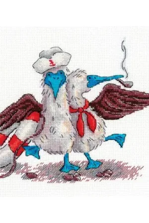 kit ricamo a punto croce - Marinai felici - MP Studia Solo Oggi