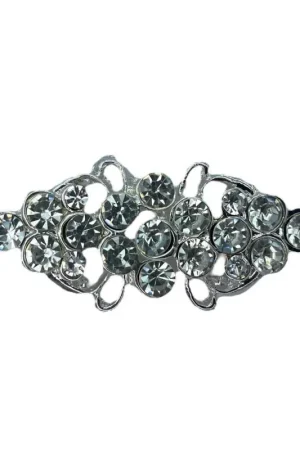 Gancio Alamaro Gioiello Metallo Strass Argento 5x2,5 Cm Compra Oggi Stesso