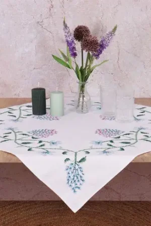 Kit tovaglia da ricamo - Ortensie - Trimits Soddisfatti O Rimborsati