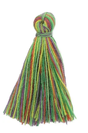 Spedito Oggi Pompon imitation coton 27-30 mm Multi Vert /Rouge / jaune  x1