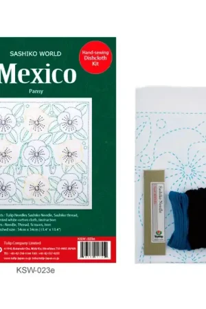 Kit di ricamo Sashiko - Mexico Pansy - Tulip Sconto