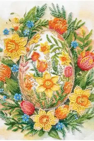 Offerta Speciale Kit di ricamo con perline - Simbolo della Pasqua - Abris Art