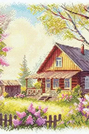 kit ricamo a punto croce - Profumo di lillà - Andriana Prezzo Scontato