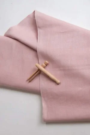 Tessuto 100% Lino Rosa alto 140 cm Vendita Finale