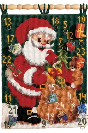 Scelto Dai Clienti Kit punto croce Calendario dell'Avvento - Babbo Natale e i Regali - Vervaco