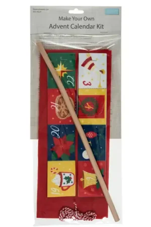 Spedizione Gratuita Kit Calendario dell’Avvento Rosso in tessuto - Trimits